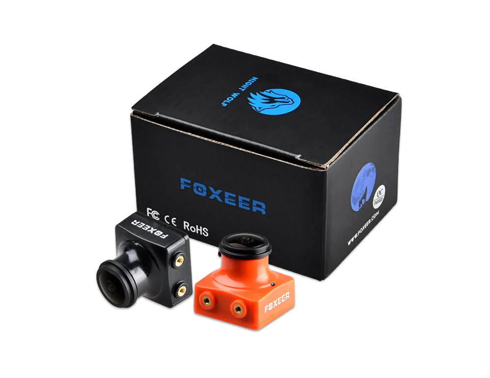 

Ormino New Arrival Foxeer Night Wolf V2 2.5mm 700TVL 1/2 Inch CCD Drone of Aerial MINI FPV Camera PAL /NTSC Built-in OSD Audio