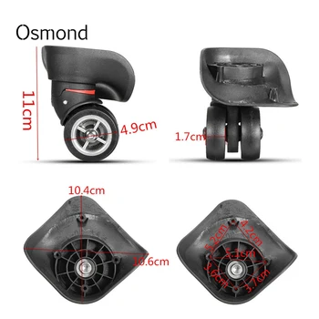 

1 Pair 360 Degree Spinner Replacement Luggage Wheels Rubber Suitcase Repair Trolley Case Travel Luggage Left & Right Wheels