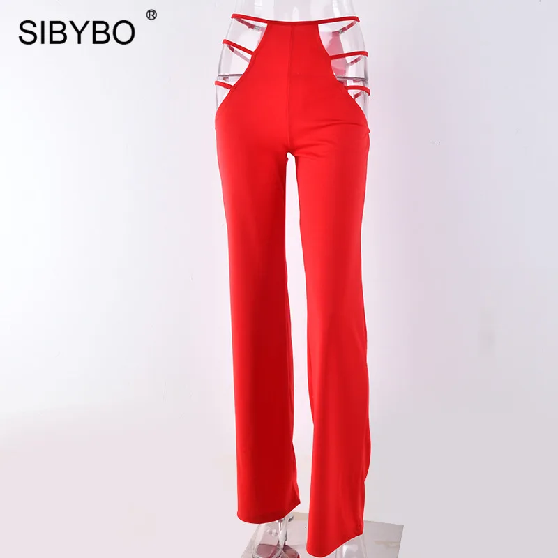 Sibybo, сексуальные женские штаны-шаровары с высокой талией, Модные свободные осенние женские брюки с широкими штанинами,, повседневные женские летние штаны