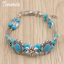 Tenande этнические Макси Бохо браслеты с бусинами из натурального камня трендовые полые резные большие цветочные браслеты и браслеты цыганские женские ювелирные изделия
