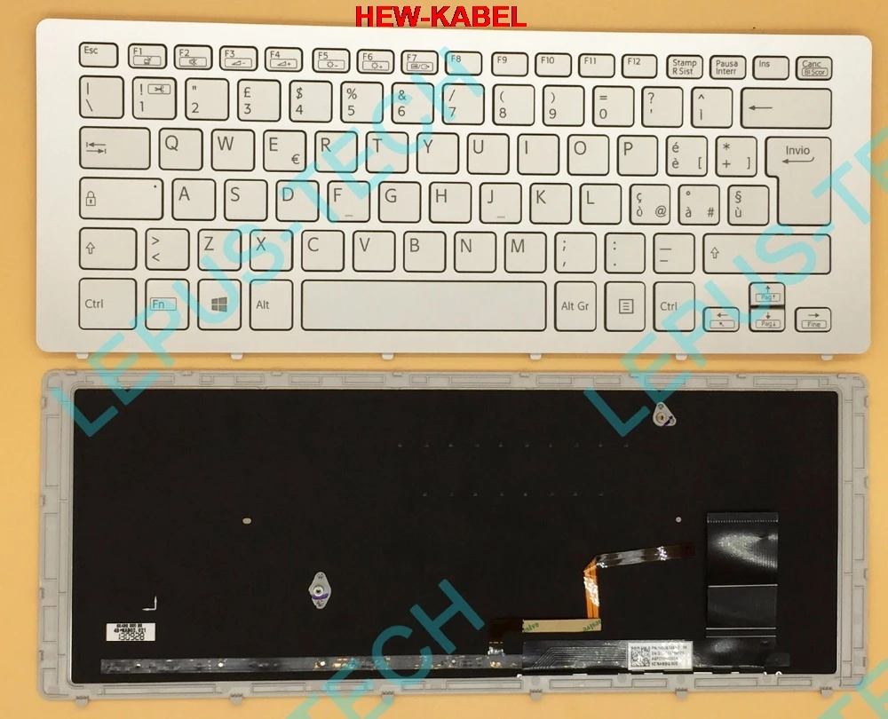 

Original IT Keyboard for SONY SVF15N keyboard silver with frame with backlight Italian