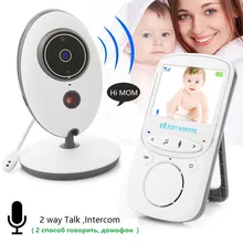 Radio Nanny 2017 wireless baby monitor Russian Menu 2.4 inch IR Night Vision Intercom Temperature monitor Lullabies video nanny