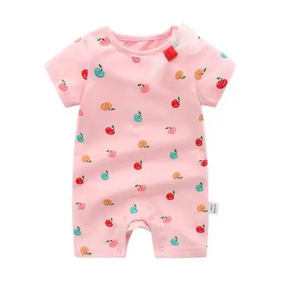 Orangemom/Официальный магазин; детский летний комбинезон для девочек; сезон лето; коллекция года; милый комбинезон с цветочным принтом для новорожденных девочек - Цвет: pink