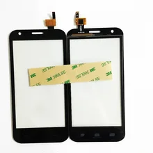 Noir Couleur Pour Prestigio MultiPhone PAP 5501 Tactile Duo PAP5501 Écran Tactile Digitizer Capteur En Verre de Remplacement + 3 M Autocollant
