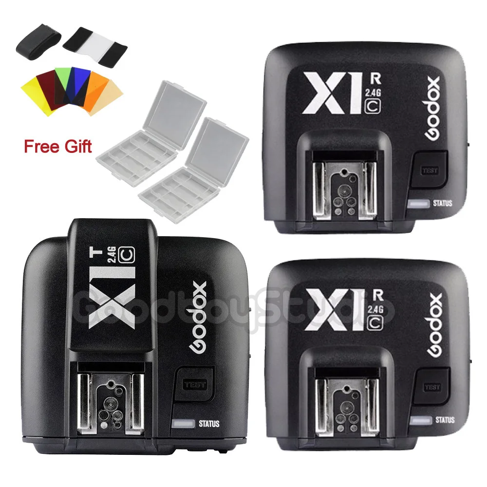 Godox X1C ttl 2 4G Беспроводной передатчик + приемник-2 шт.) триггера для вспышки Canon D800 D3X D3