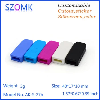 

50 pieces plastic usb enclosure 40 *17 *10 mm electronic junction housing box for pcb case housing szomk instrument case