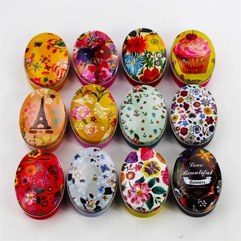 

Oval Tea Candy Storage Box Wedding Favor Tin Box Sundries Earphone Candy Organizer Container Receive Box Christmas Gift Case
