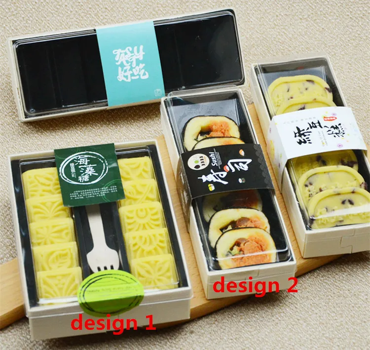 

30 pcs Transparent Pastry pancake Cake cookie container clear food packaging box