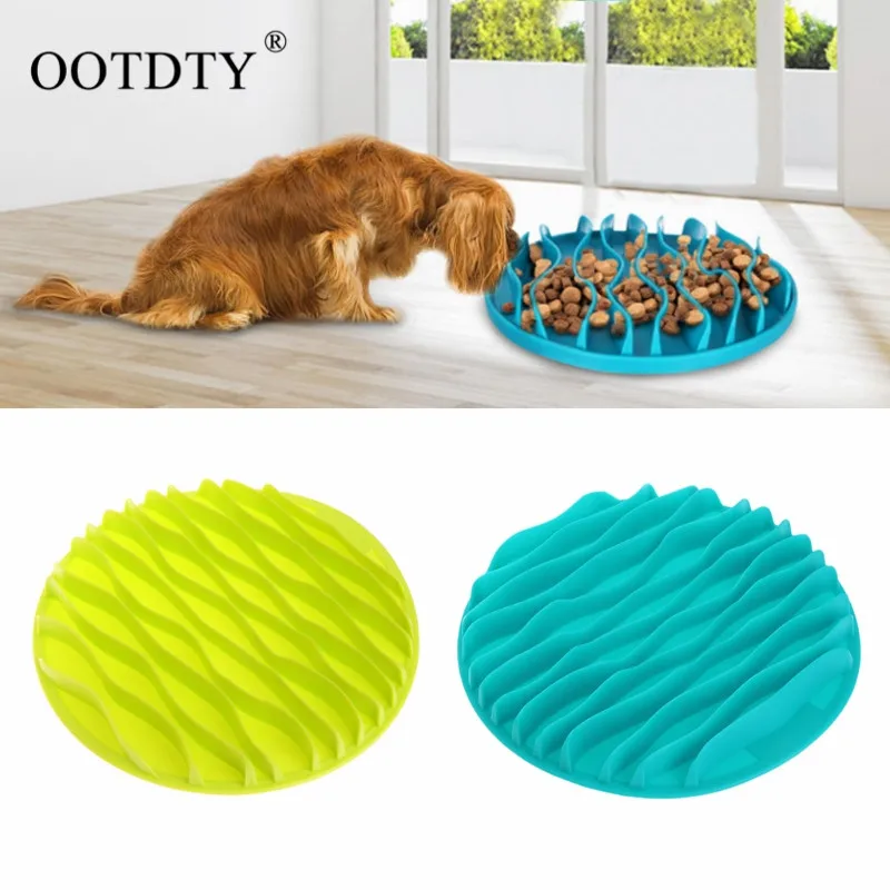 

2 Colors Portable Plastic Healthy Food Bowl Slow Eating Anti-Choking Anti Choke Dog Cat Pets Feeder Dish Home Pet Accessories