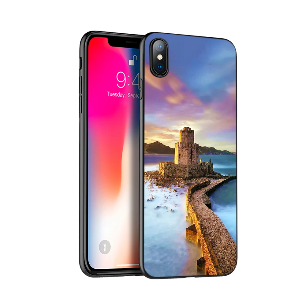 Черный ТПУ чехол для iphone 5 5S SE 6 6s 7 8 plus x 10 XR XS 11 pro MAX древний флаг греческого