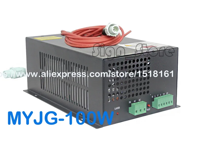 MYJG-100W CO2 лазерный источник питания 110 в/220 в блок высокого напряжения 100 вт