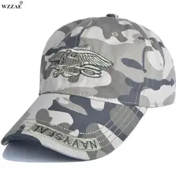 WZZAE 2018 Новые поступления Gorra Navy Seal шляпа Бейсбол Кепки хлопок Регулируемая ВМС США уплотнения Кепки Gorras Snapback Hat взрослых для мужчин Для