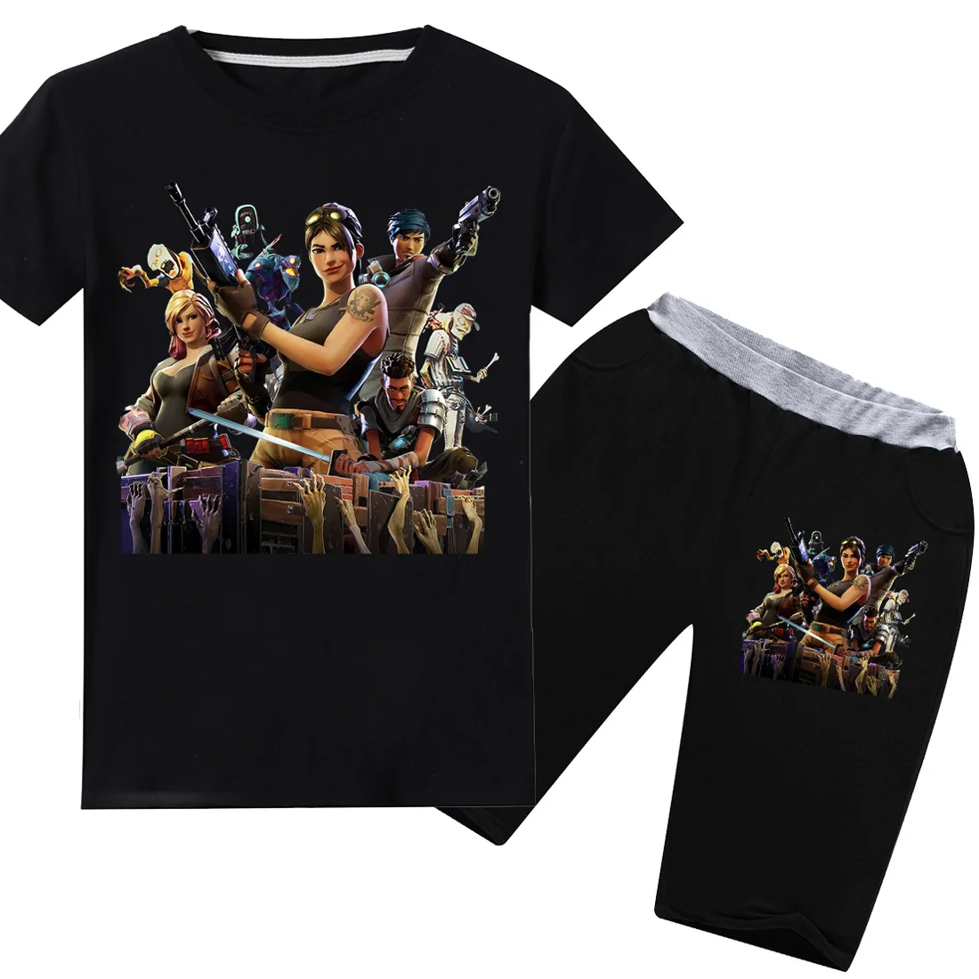 

6-14 years old Kids clothes fortnight suit boy T-shirt Fornite 3D printing + pants 2pcs summer boy children clothes casual shirt