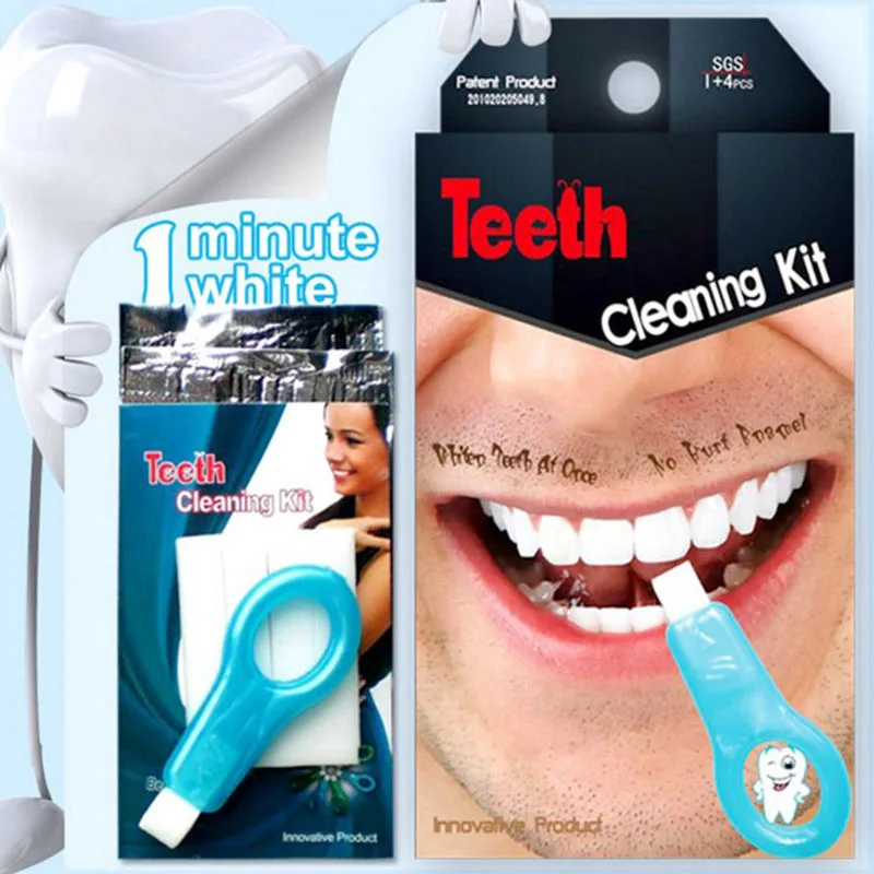 

Teeth Cleaning Kit Teeth Burnisher Polisher Whitener Stain Remover Safe Wipe Off Dental Whitening Dental Bleaching 4 Tampons