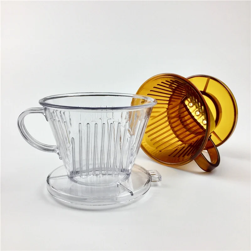 

100ml 200ml Reusable Coffee Filters Cups Resin Plastic Mixed Material v60 Espresso Drip Cup Coffee Dripper Cup Filter tools