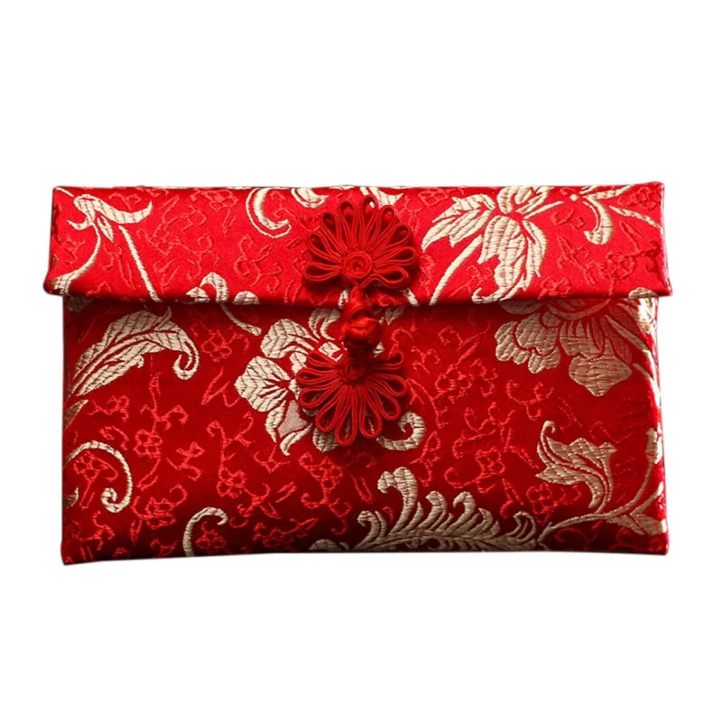 Китайский красный конверт, Подарочная сумка для помолвки, изысканный цветочный карман для денег, Высококачественная парчовая Свадебная сумка с кисточками, тканевая сумка с узлом - Цвет: Флуоресцентный желтый