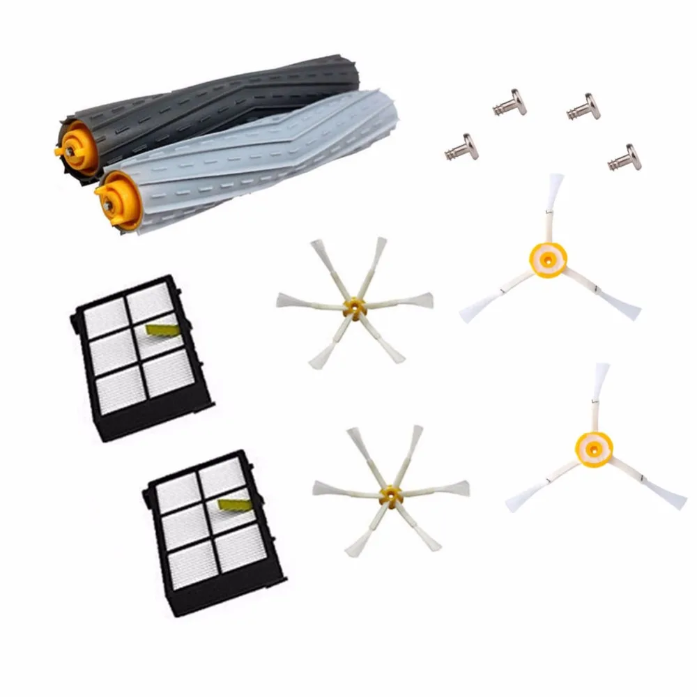 

1 Tangle-Free Debris Extractor Set &Side Brushes &Hepa Filter For iRobot Roomba 800 series860 870 880 980 Vacuum Cleaning Robots