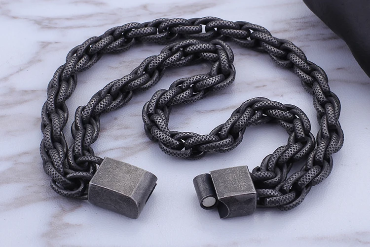 TrustyLan, черный, твердый, нержавеющая сталь, мужской браслет-цепочка с магнитной застежкой, мужские браслеты и браслеты,, ювелирное изделие, браслет