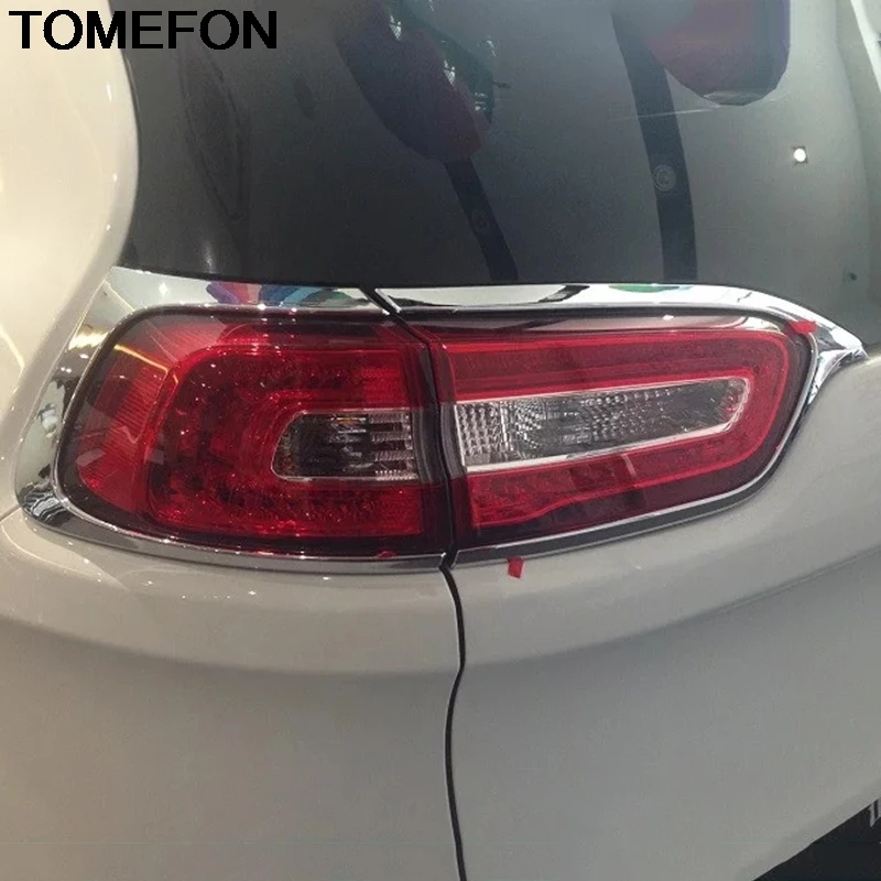 TOMEFON For Jeep Cherokee 2014 2015 2016 2017 2018 Exterior Rear Tail Light Lamp Cover Trim Accessories Moulding ABS Chrome | Автомобили и