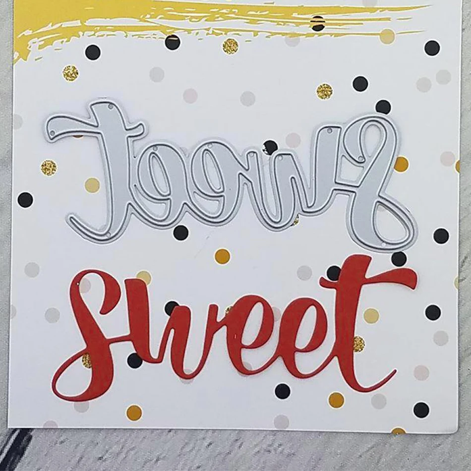 

Eastshape Letters Sweet Metal Cutting Dies Scrapbooking for Card Making DIY Embossing Cuts New Craft Lace Background Template