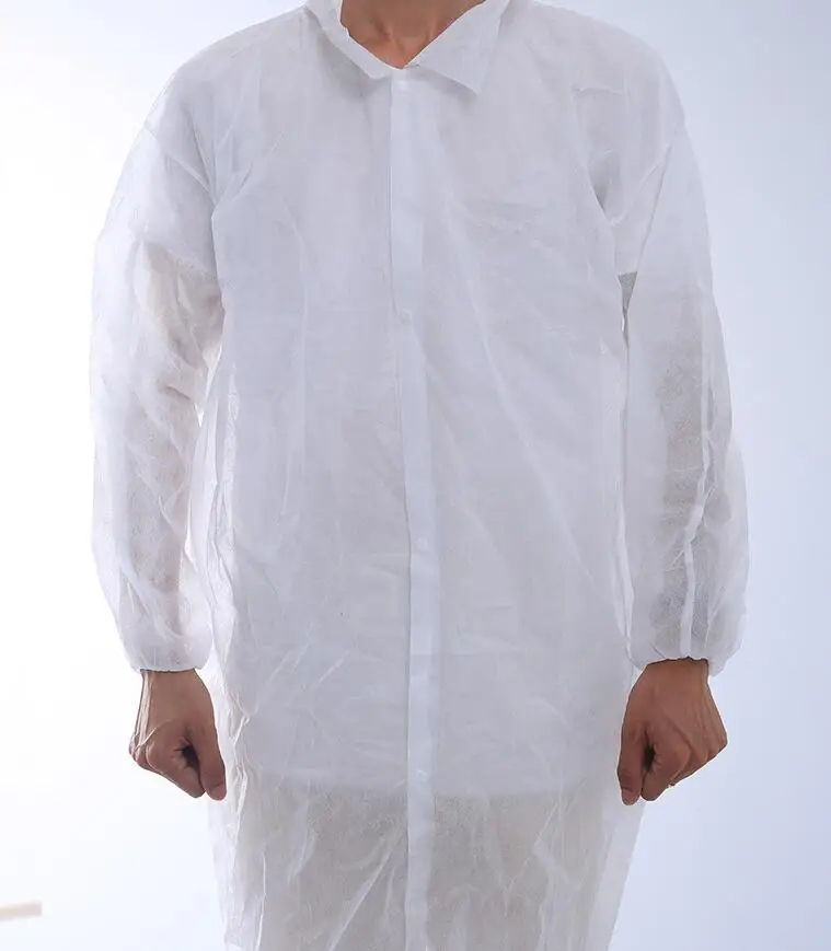 

YW- Dust-proof chemical experimental clothing of disposable non-woven fabrics Dust-proof white coat Workwear