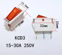 Электрическая сковорода части wok лодка переключатель со светом KCD3 15-30A 3000 w