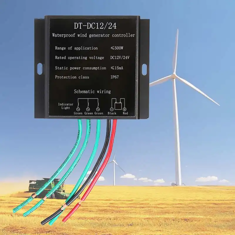 

Wind Turbines Generator Battery Charge Controller IP67 Waterproof Wind Generator Controller For 100-500W Wind Turbines Generator