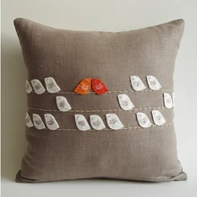 800 Новые прибыл продвижение ручной резьбы вышивка птица постельные принадлежности диван Подушка без заполнения кровать автомобиль декабря