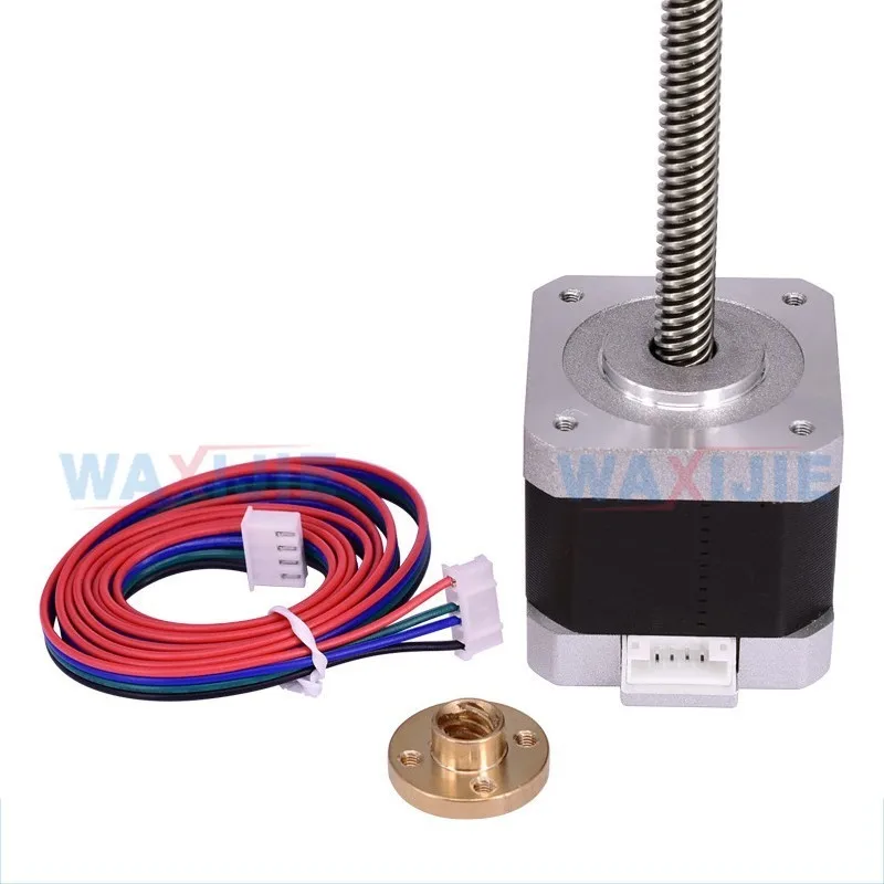 

1.5A Nema 17 Stepper Motor With 300mm 4Pin Cable T8 LeadScrew Trapezoidal Nuts For CNC Z Axis Linear 42 Step 1.8 Step Angle Part