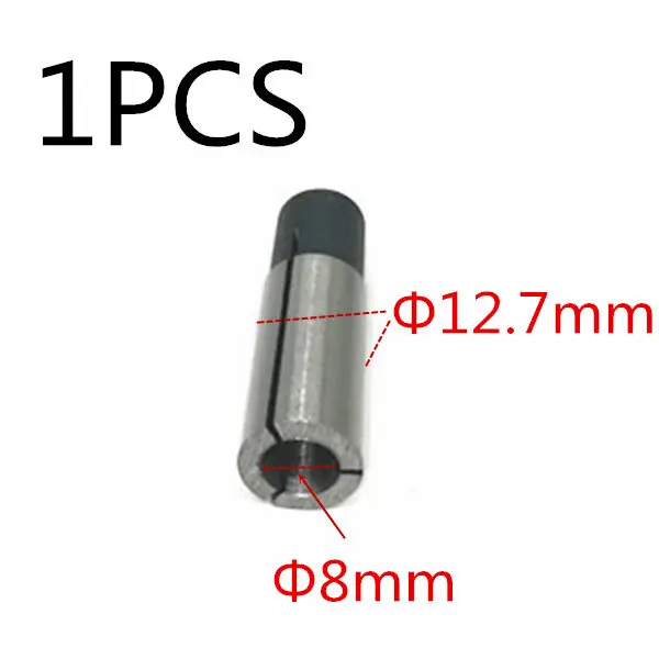 1/2 ''1/4'' 1/8 ''10 мм 8 мм 6 мм 4 мм 3 мм патрон фрезы цанговый адаптер для передачи для Makita BOSCH HITACHI DeWALT Hilti worx - Цвет: 1PCS        12.7-8mm