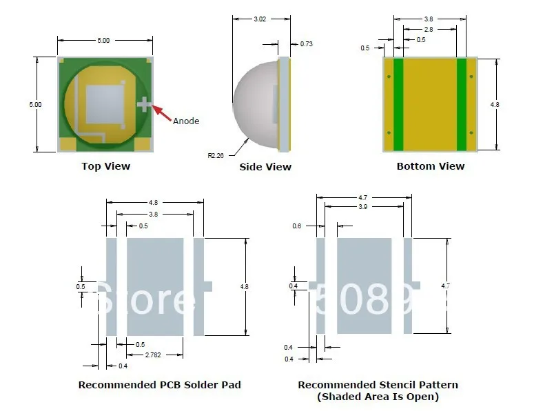 5 шт. Топ CREE XLamp XML T6 LED 10 Вт светодиодный чип излучатель Лампа Белый 1040Lm фонарик для