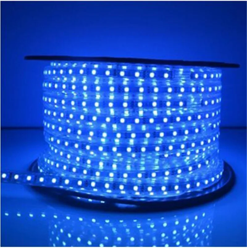 Рождественская Светодиодная лента 100 м RGB 5050 220 В гибкая Водонепроницаемая теплая