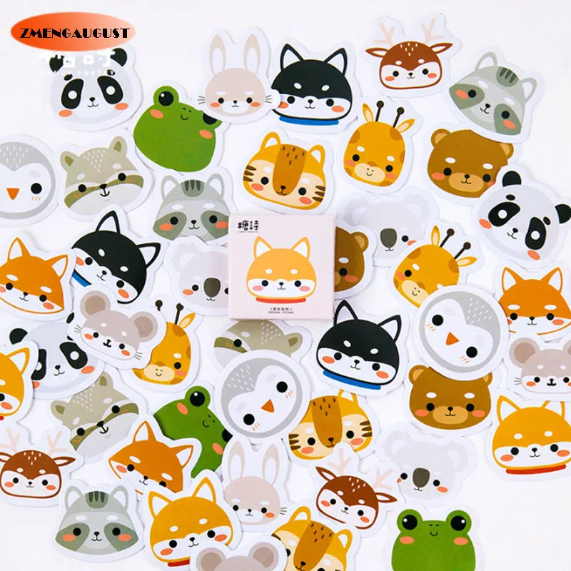 45 Pcs box Cute Small font b pets b font Mini Paper Sticker Decoration diy Diary
