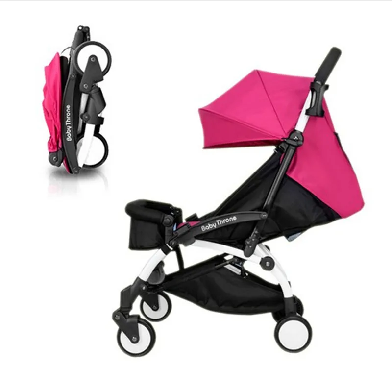 

Upgrade baby stroller ultra portable folding 2 and 1 four wheel suspension travel stroller