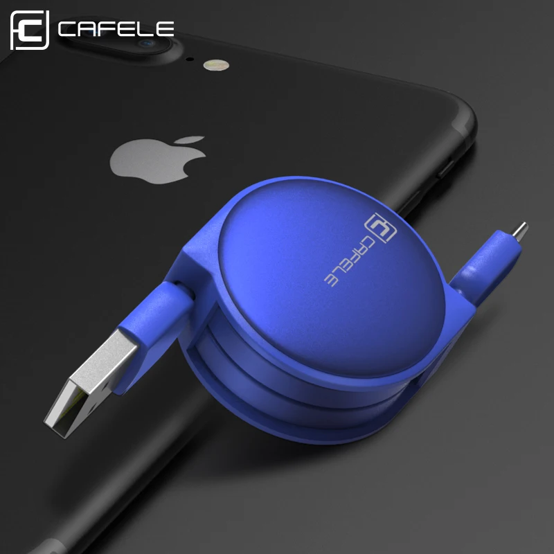 Caja protectora CAFELE Original retráctil USB tipo c Cable USB de sincronización de datos Cable de carga para samsung S8 huawei p9 p10 para Xiaomi 5X a1 ZUK Z1 Z2