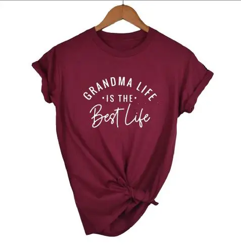 Пэдди дизайн бабушка жизнь-это самая лучшая жизнь футболка Blessed Нана объявление беременности Для женщин топы для женщин подарок, футболка с логотипом