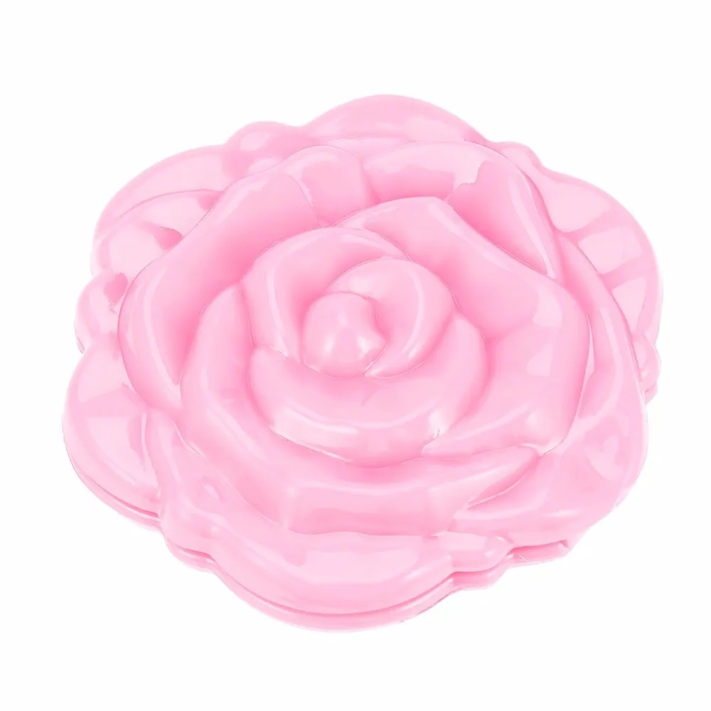 

1pc Cute Beautiful 3D Rose Flower Shape Compact Cosmetic Mirror Portable Pocket Mirro Easy to C