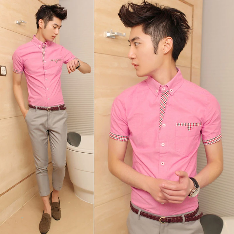 pink shirt business casual