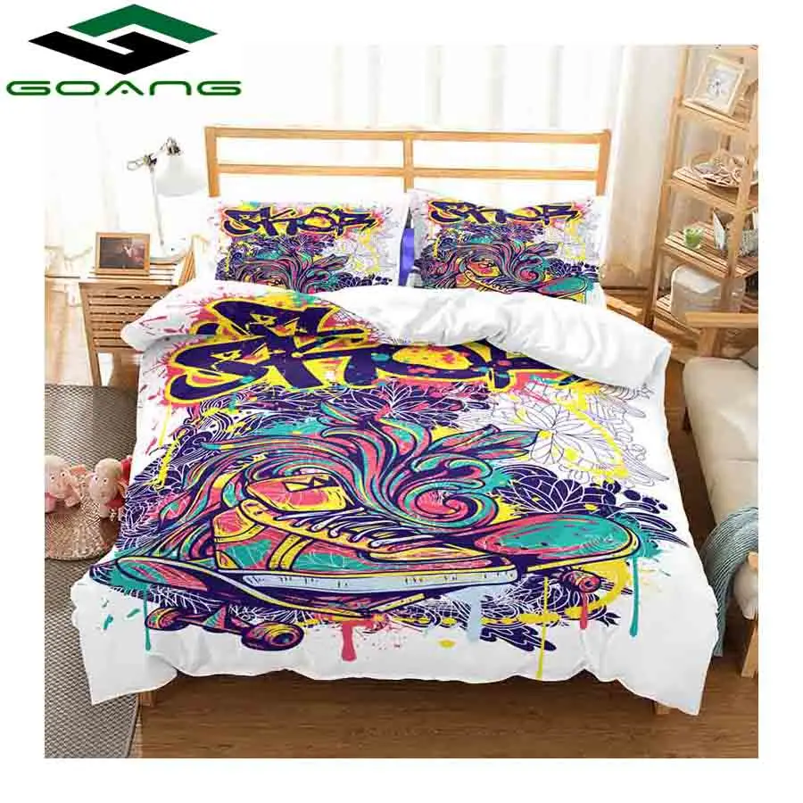 GOANG bedding set duvet cover bed sheet pillow 100% polyester 3d digital printing Abstract Mandala Elephant animal home textile