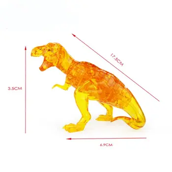 

50pcs/set 3D Crystal Puzzle Dinosaur Jigsaw Model Building Blocks DIY Game Children Educational Toys GiftRamadan Festival Gift