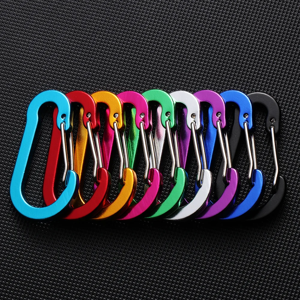 Carabiner Belt Clip Carabiner Clips Keychain Carabiner Whistle Keychain Key Chain Clip Tactical Keychain 5PCs Aluminum Alloy Carabiner Camping Safety Buckle Climbing Button Booms Fishing Hook Snap Clip Backpack Keychain