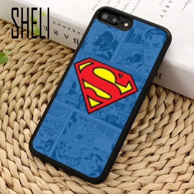 SHELI Superman Comic Phone Case Cover For iPhone 5 6 6s 7 8 plus 11 pro X XR XS max Samsung S6 S7 edge S8 S9 S10 |