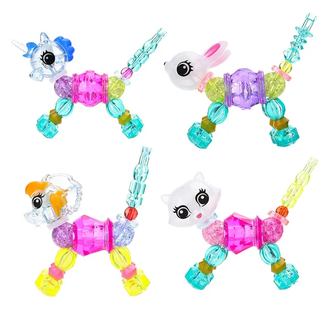 2018 Nouveau Design BRICOLAGE Animaux Licorne Magique Astuces Creative Élasticité Bracelet Fille Twisty Couture Animaux Bracelets
