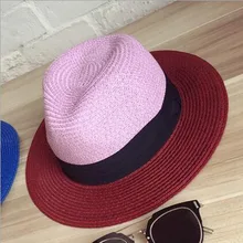 Europe and tropical fruit multicolor hat beach hat big hit in Europe and saving color flat wide-brimmed straw hat brim woman
