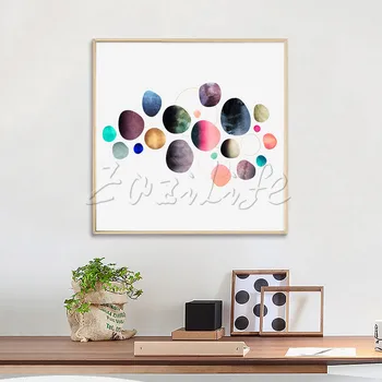 

Poster and print colorful ,Nordic modern abstract watercolor on canvas,wall pictures for living room home decor,cuadros art