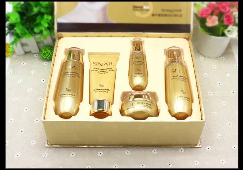 Bioaqua Gold Snail Essence уход за кожей лица набор увлажняющий отбеливающий крем для лица тоник молочная эссенция моющее средство Корея набор для ухода за лицом