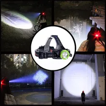 60000LM T6 6X светодиодный фар фонарик USB Перезаряжаемые налобный фонарь безопасности и выживания Z1030