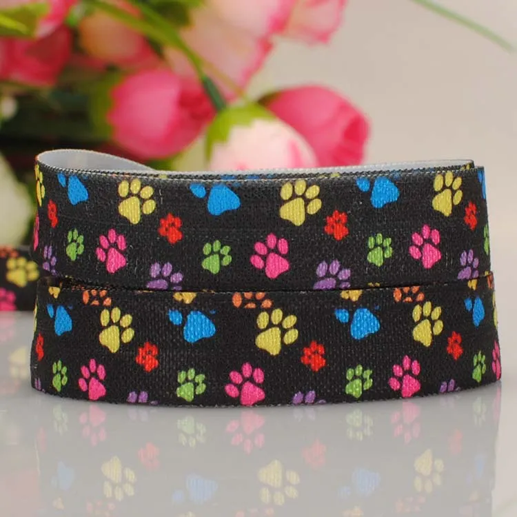 

10 yards 5/8 "15mm sale hot lovely little feet cartoon pattern Elastic FOE Elastic tape,DIY ployester Elastic