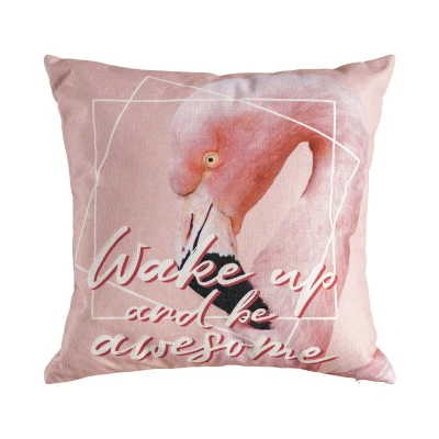 Летний декоративный чехол для подушки, разноцветный розовый, фламинго, тропические листья, растения, чехол для подушки, домашний декор 45*45 см - Цвет: B