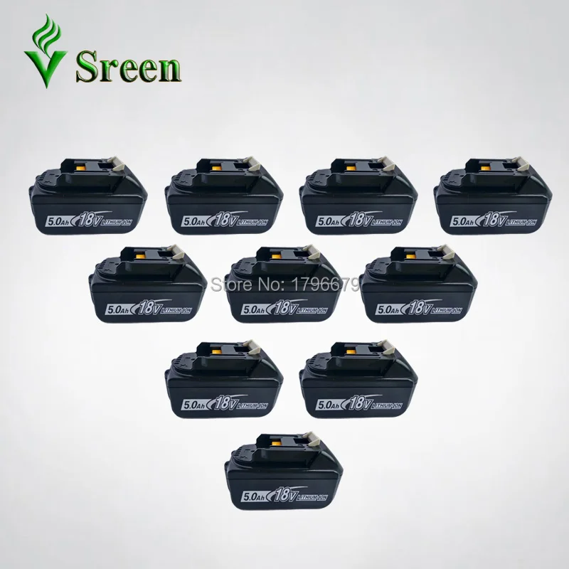 

10PCS Really Rechargeable 5000mAh Lithium Ion Power Tool Battery Replacement for Makita 18V BL1850 BL1840 BL1830 LXT Bulk Prices